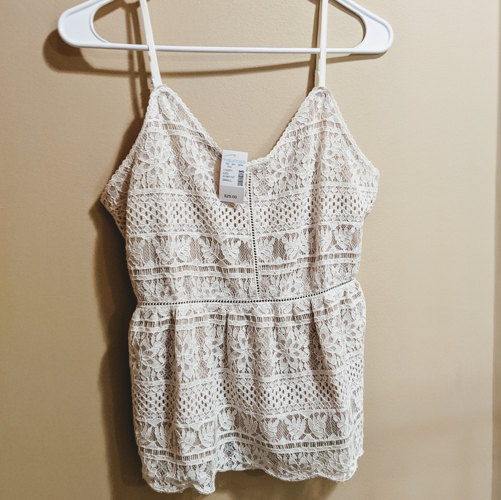 Lacy peplum top